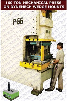 Dynemech Anti-Vibration/Leveling Mounts for Power Press Vibration Control